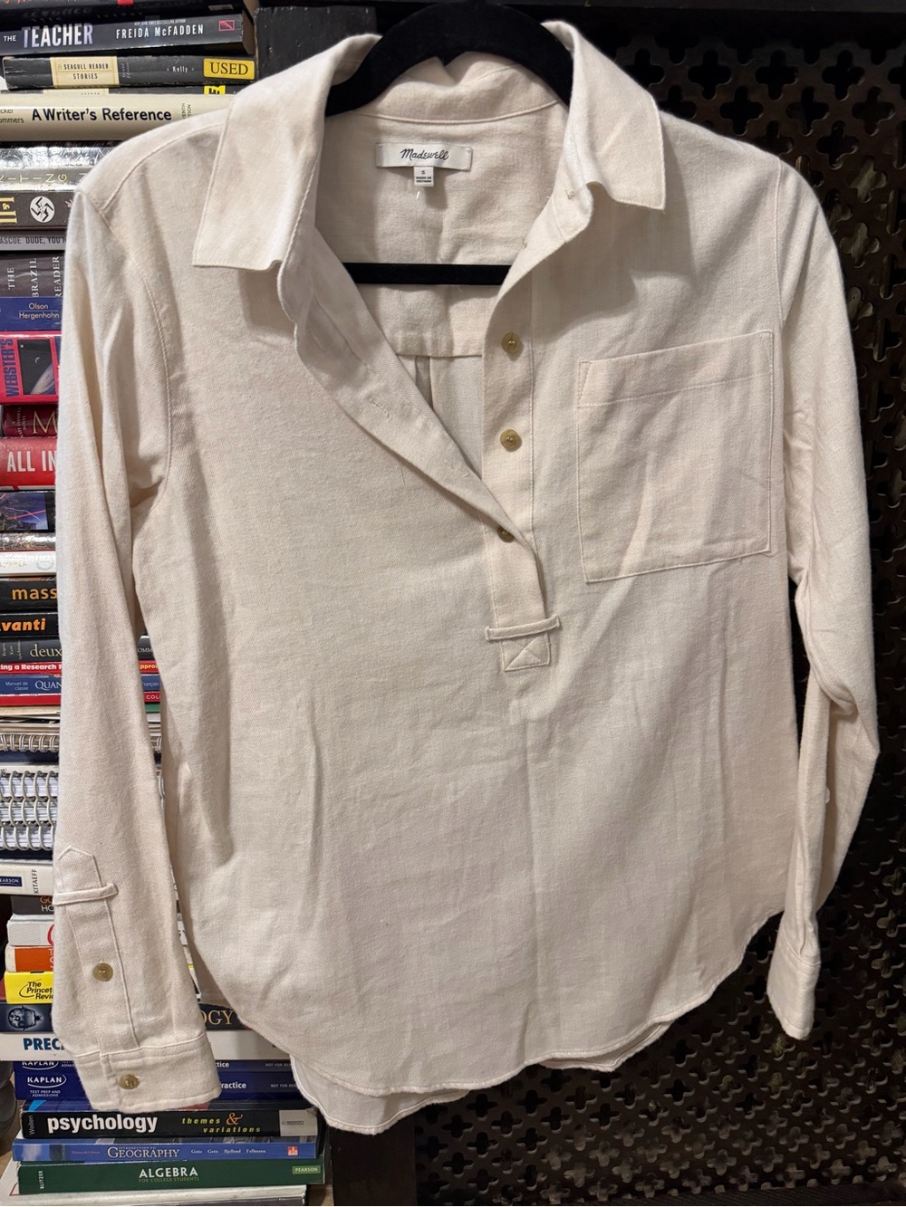Madewell Cream Lightweight Shirt Jacket